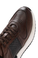 Men's Brown Lace-Up Leather Casual Sneakers | Derimod