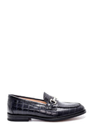 Women's Leather Crocodile Pattern Loafer | Derimod