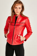 Iris Women's Leather Jacket | Derimod