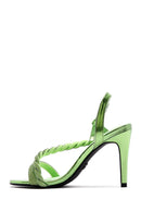 Women's Green Stone Thin Heel Sandals | Derimod