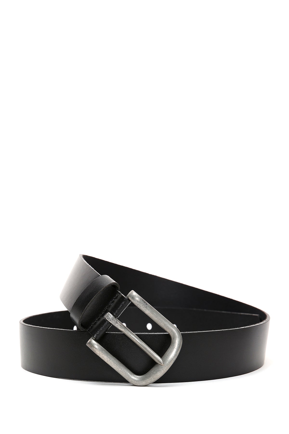 Men's Black Leather Belt 000A2D1303818 | Derimod