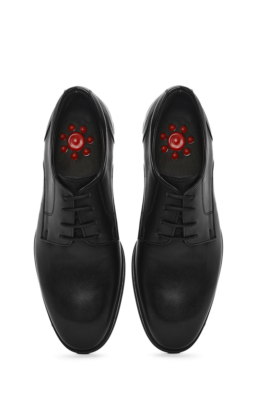 Men's Black Lace-Up Comfort Leather Classic Shoes