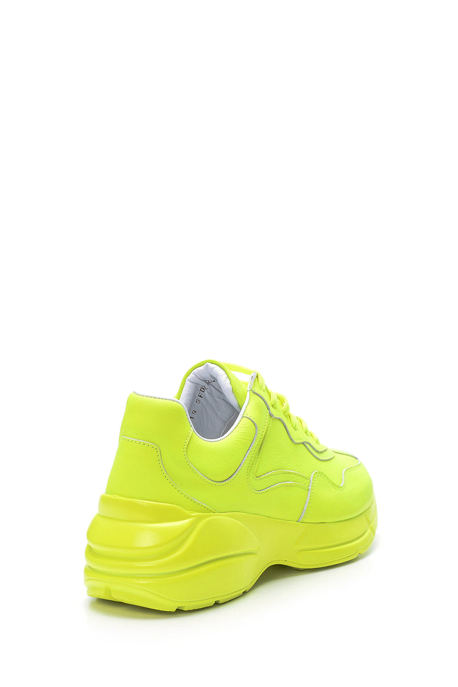 Women's High-Sole Leather Sneaker