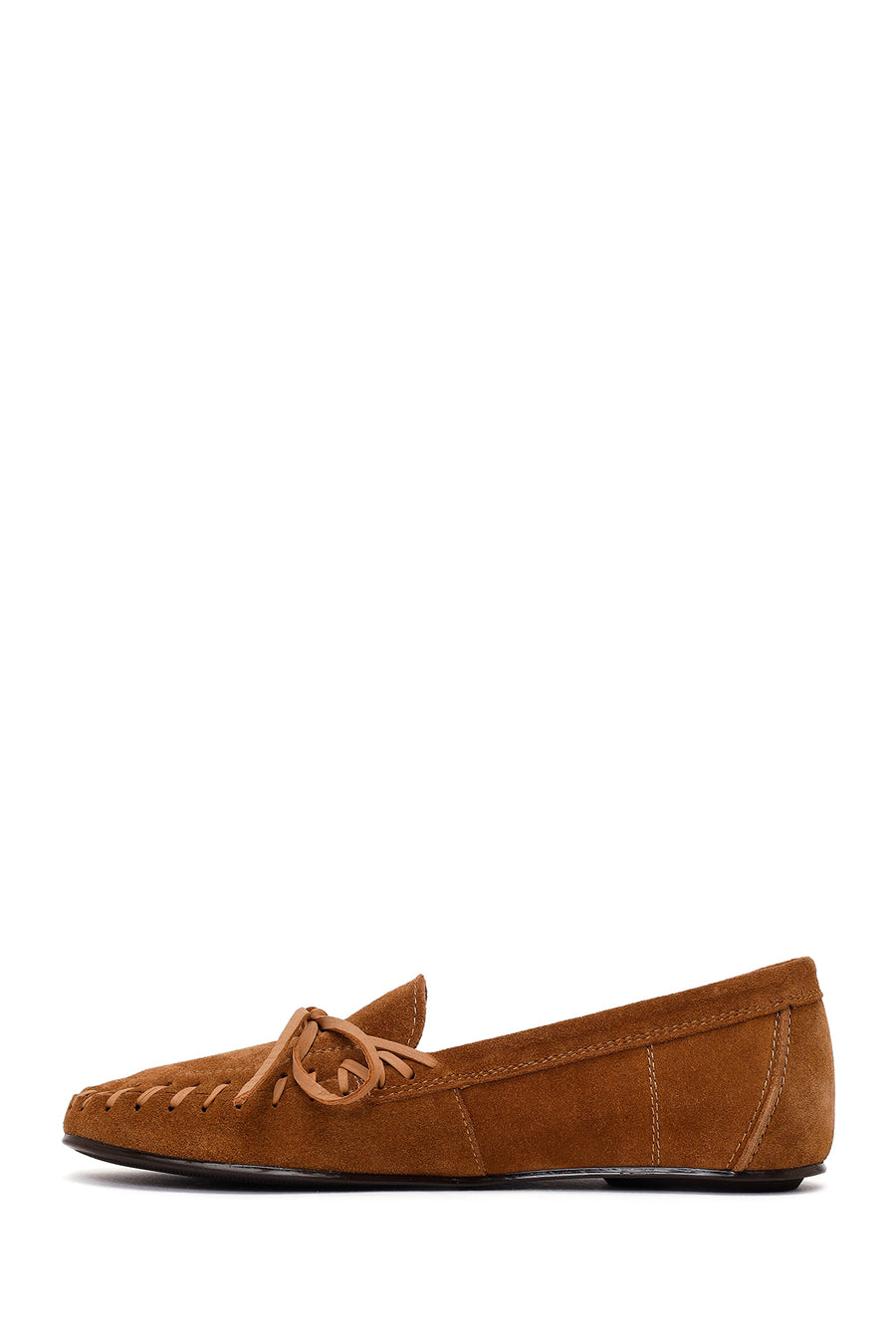 Kadın Taba Süet Deri Loafer