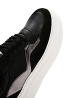 Women's Black Leather Thick Soled Sneaker | Derimod