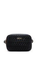 Women's Black Long Strap Quilted Crossbody Bag | Derimod