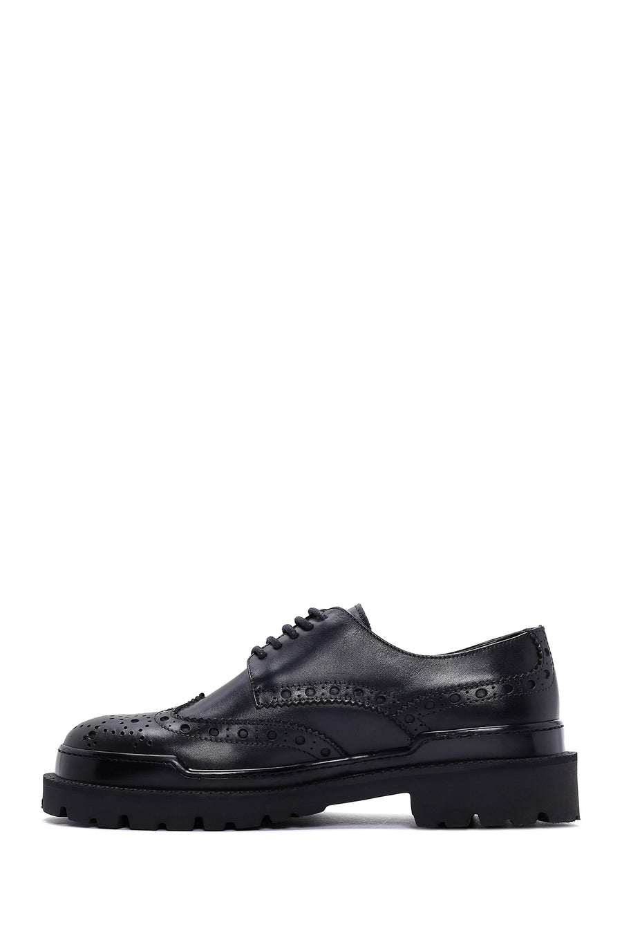 Men's Navy Blue Leather Casual Shoes