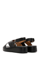 Women's Black Ankle Strap Comfort Sandals | Derimod