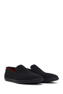 Men's Black Fabric Loafer | Derimod