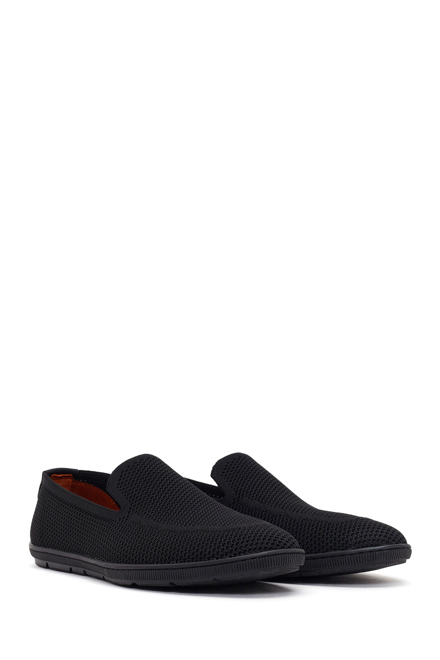 Men's Black Fabric Loafer