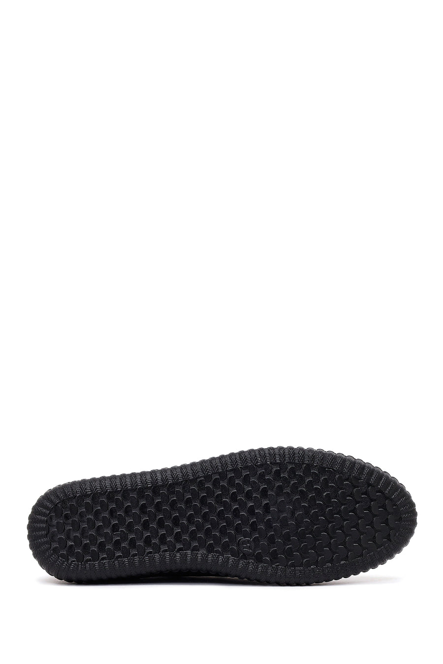 Woman Black Patterned Leather Comfort Shoes