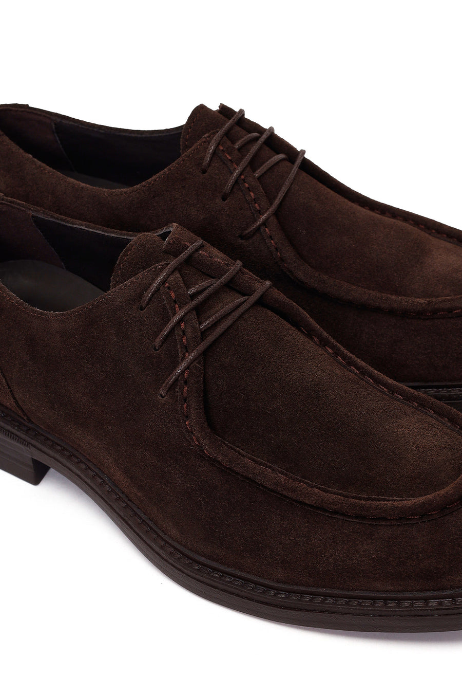 Derimod Black Male Brown Lace-up Suede Casual Shoes