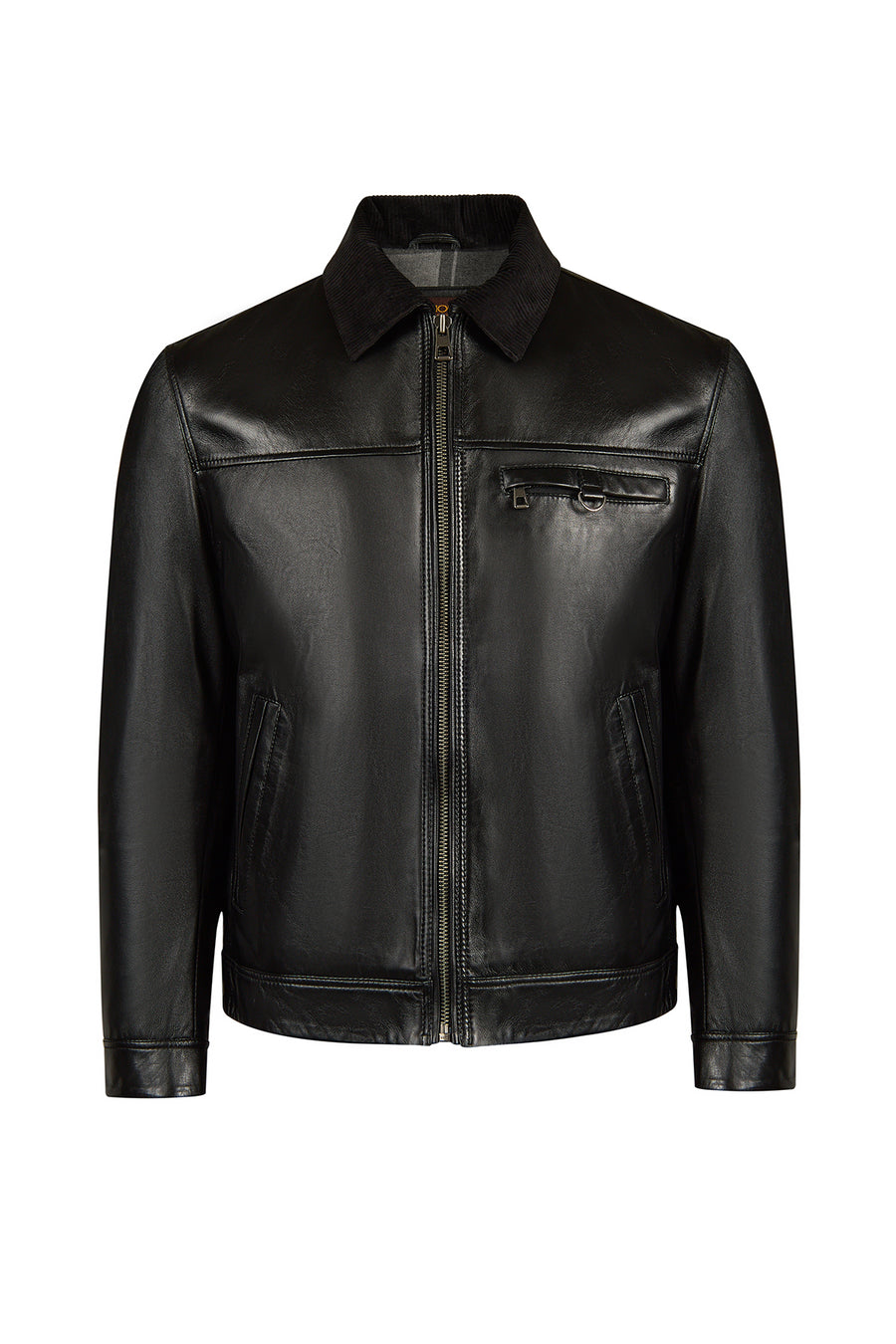 Nomad Male Black Oversize Leather Jacket 26WGE66351M | Derimod