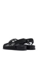 Women's Black Stone Buckle Sandals | Derimod