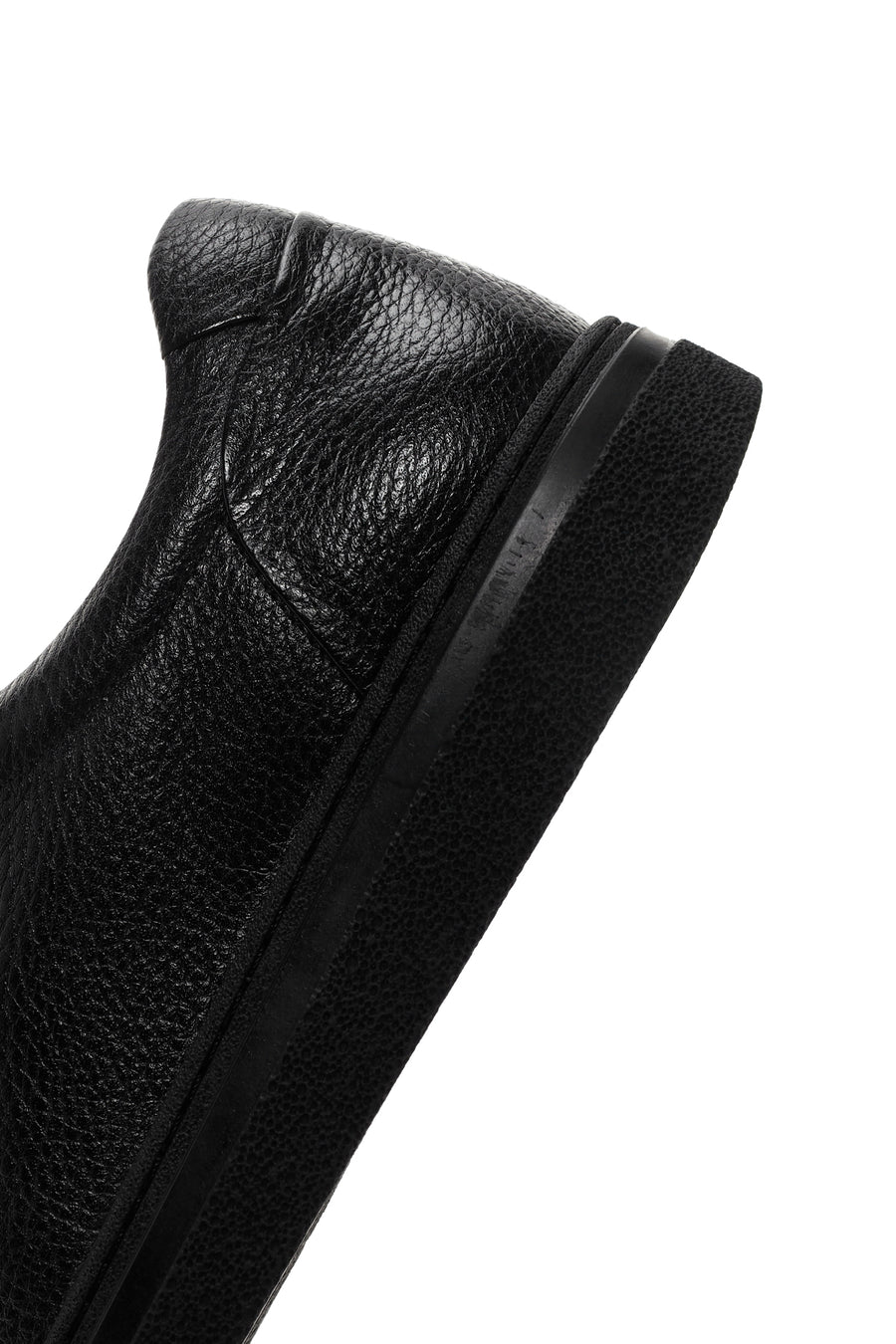 Men's Black Lace-up Leather Sneaker
