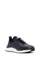 Men's Navy Blue Lace-Up Leather Sneaker | Derimod