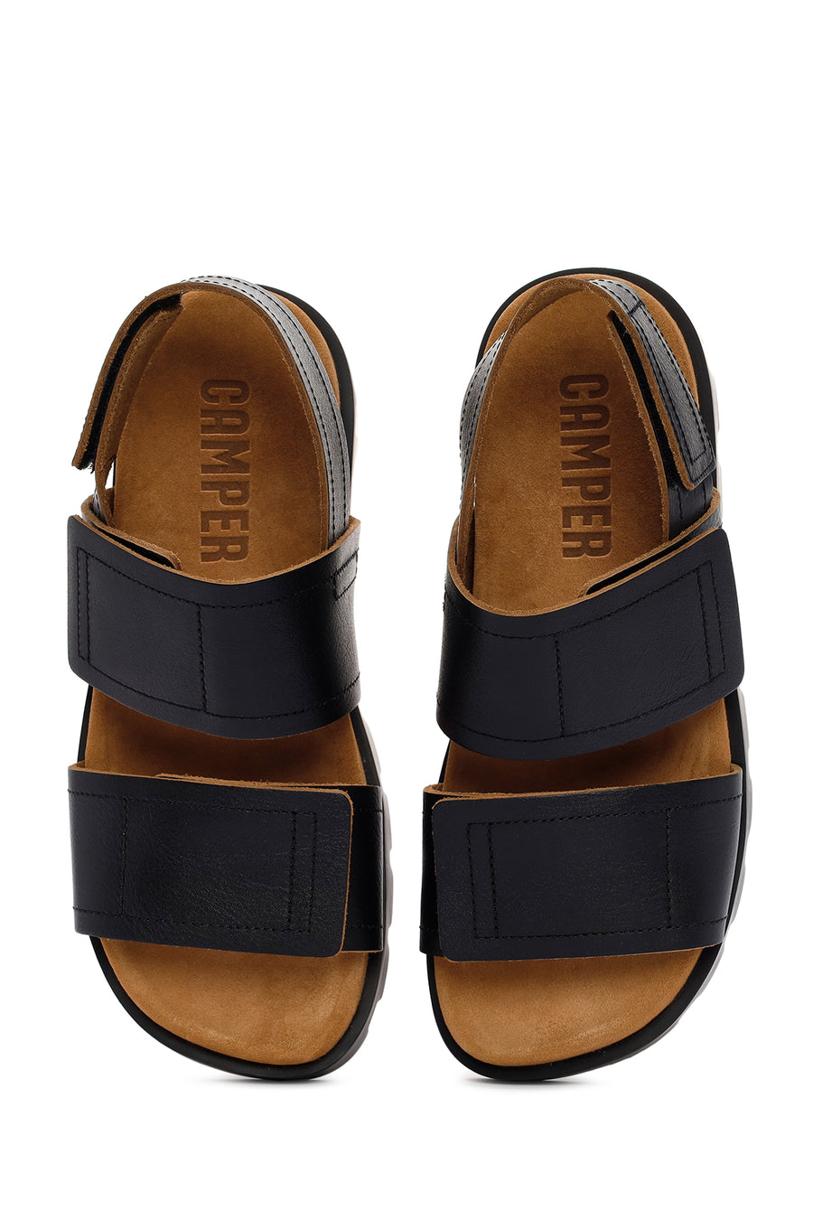 Camper Men's Black Brutus Leather Sandals